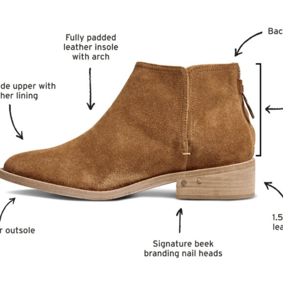 Women's Beek - Falcon suede ankle bootie - Chestnut - Size 8 - Picture 3 of 13